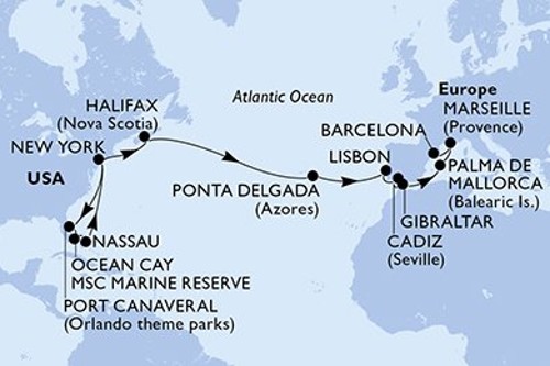 Cruise itinerary