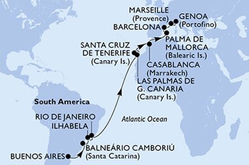 Cruise itinerary