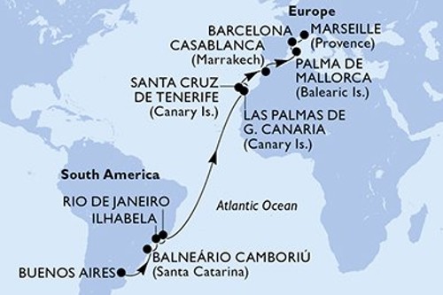 Cruise itinerary