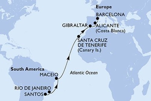 Cruise itinerary