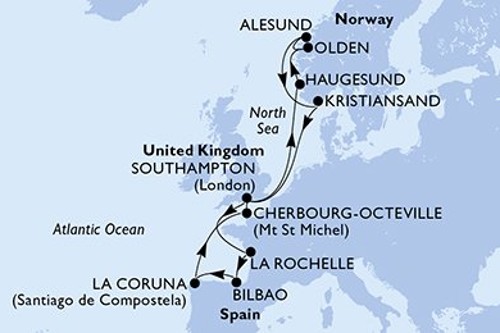 Cruise itinerary