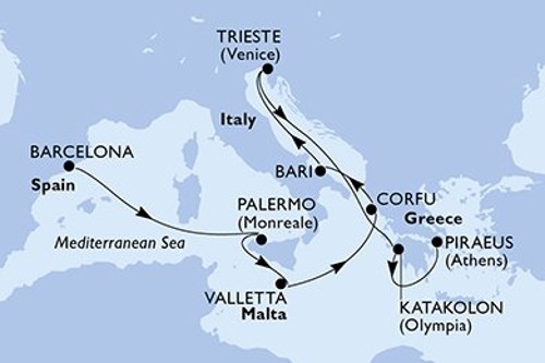 Cruise itinerary