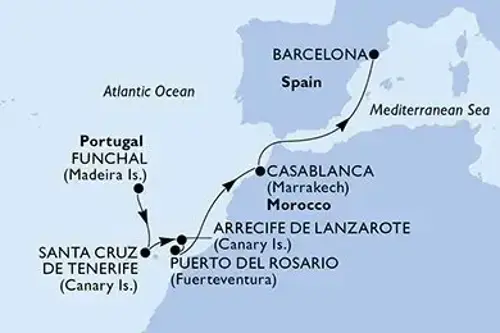 Cruise itinerary