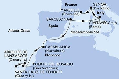 Cruise itinerary