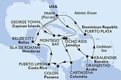 Cruise itinerary