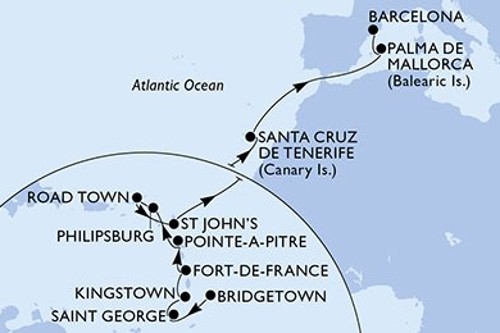 Cruise itinerary