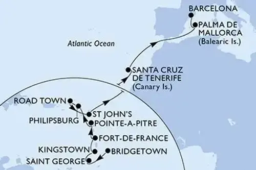 Cruise itinerary