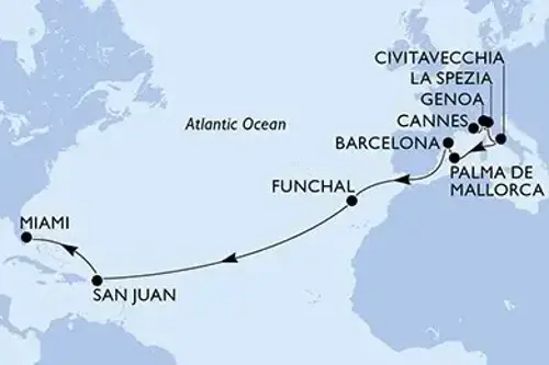Cruise itinerary