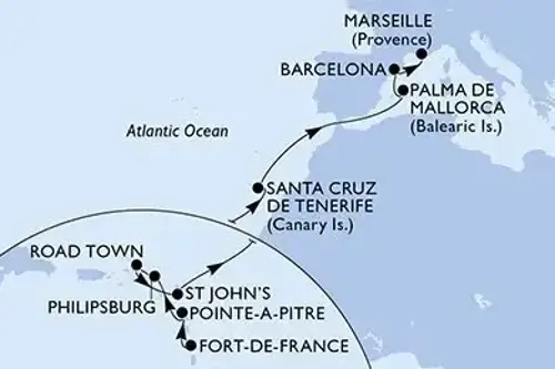 Cruise itinerary