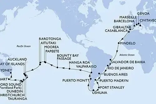 Cruise itinerary