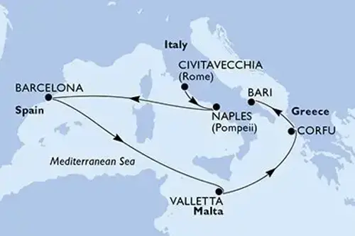 Cruise itinerary