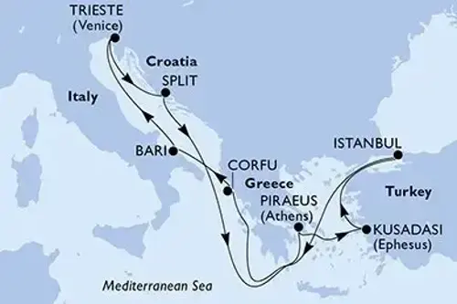 Cruise itinerary
