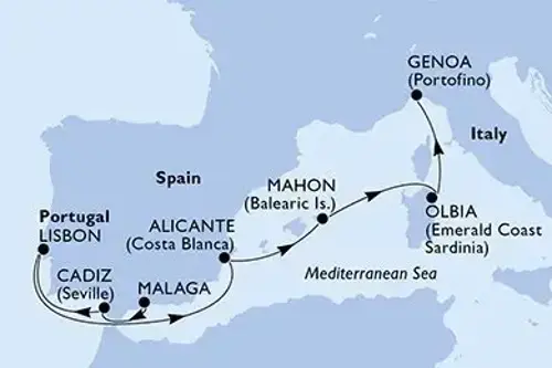 Cruise itinerary