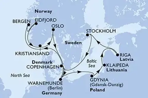 Cruise itinerary