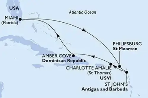 Cruise itinerary