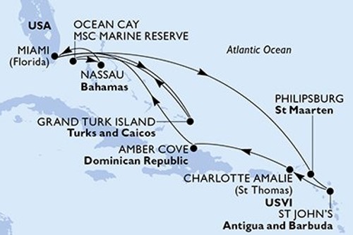 Cruise itinerary