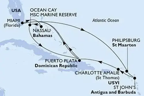 Cruise itinerary