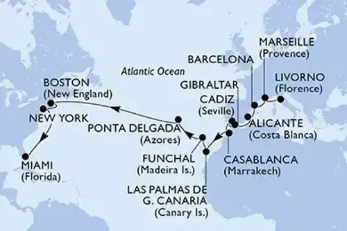 Cruise itinerary