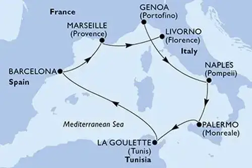 Cruise itinerary