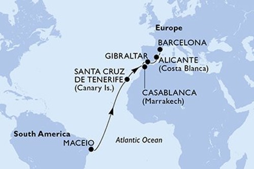Cruise itinerary