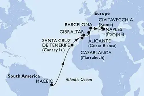 Cruise itinerary