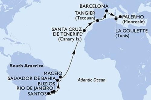 Cruise itinerary