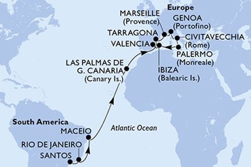 Cruise itinerary