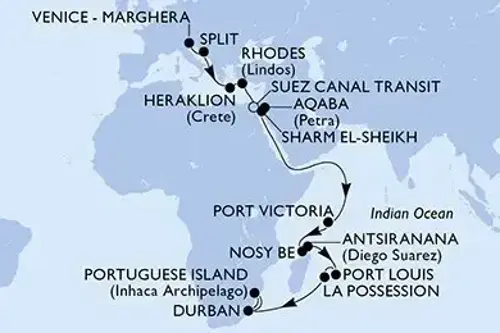 Cruise itinerary