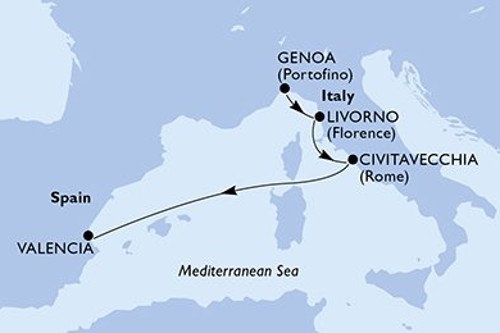 Cruise itinerary