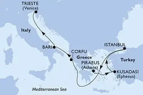 Cruise itinerary