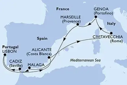 Cruise itinerary