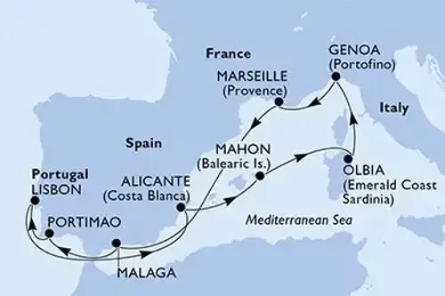 Cruise itinerary