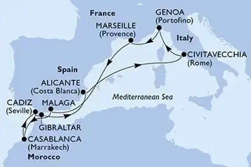 Cruise itinerary