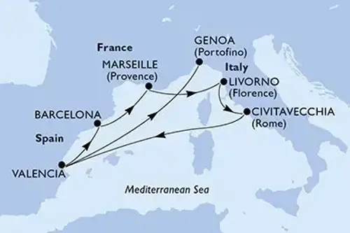 Cruise itinerary