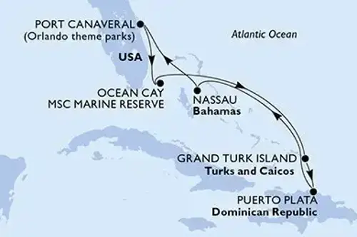 Cruise itinerary