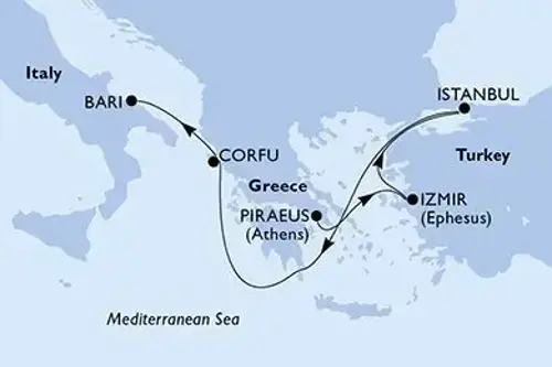 Cruise itinerary
