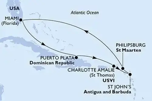 Маршрут круиза