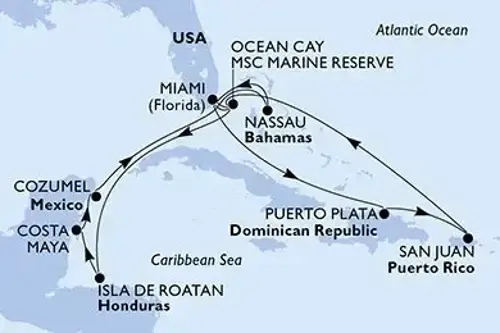 Cruise itinerary