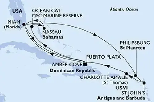 Cruise itinerary