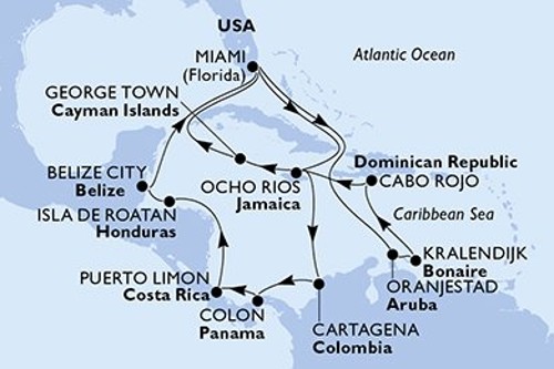 Cruise itinerary