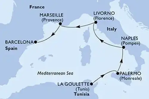 Маршрут круиза