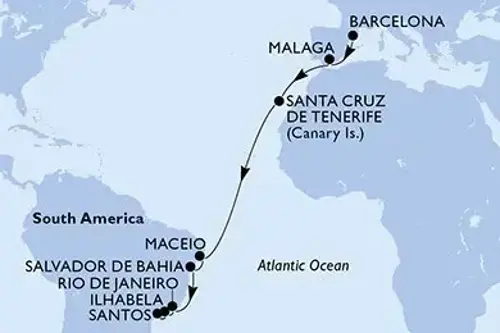 Cruise itinerary