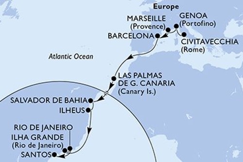 Cruise itinerary