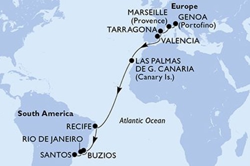 Cruise itinerary