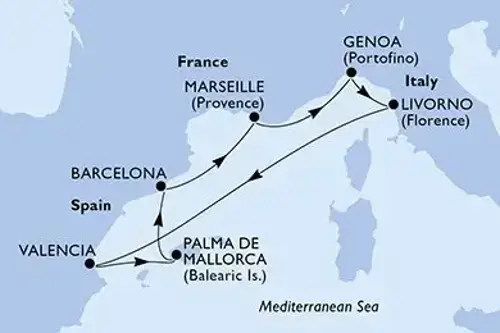 Cruise itinerary
