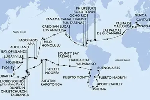 Cruise itinerary