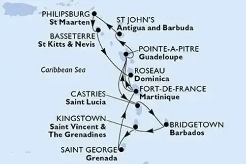 Cruise itinerary