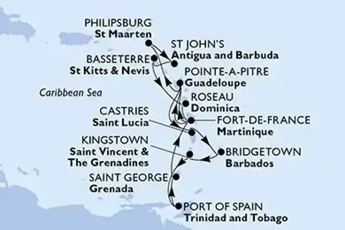 Cruise itinerary