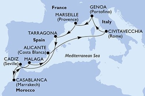 Cruise itinerary