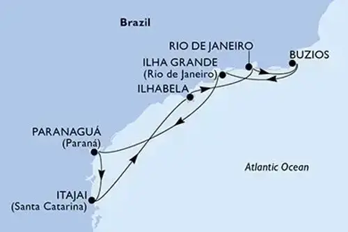 Cruise itinerary
